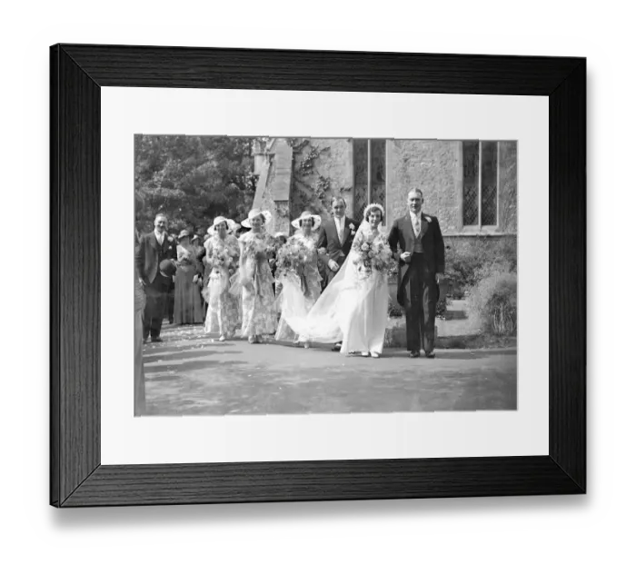 Framed Print : Dr L. B. Somerville Woodiwiss and Miss E. M Raymond at St Mary Cray, Kent. 1934 Framed Print : Dr L. B. Somerville Woodiwiss and Miss E. M Raymond at St Mary Cray, Kent. 1934