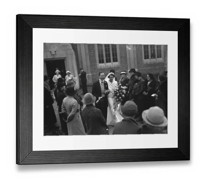 Framed Print : Wedding of N Spencer in Sidcup, Kent. 1935 Framed Print : Wedding of N Spencer in Sidcup, Kent. 1935