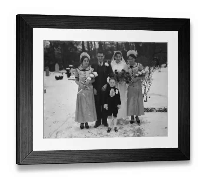 Framed Print : The wedding of Miss I Herman held in Foots Cray, Kent. Wedding group. 24 December Framed Print : The wedding of Miss I Herman held in Foots Cray, Kent. Wedding group. 24 December