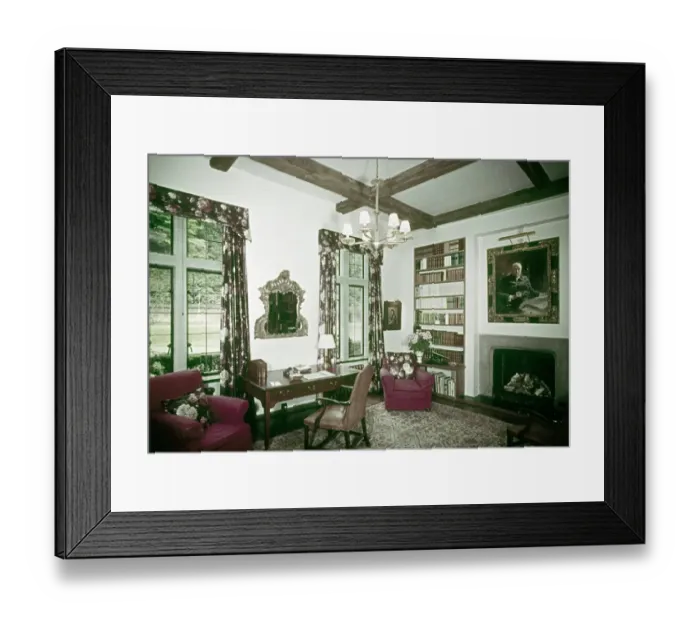 Framed Print : Chartwell, home of Sir Winston Churchill The Library