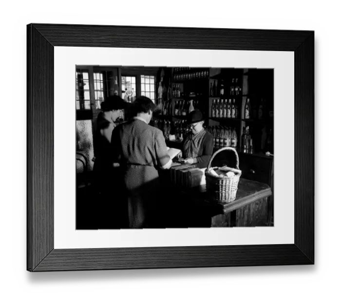 Framed Print : Books and groceries - a shop in the village of Chilham, Kent, becomes a public library once a week Framed Print : Books and groceries - a shop in the village of Chilham, Kent, becomes a public library once a week