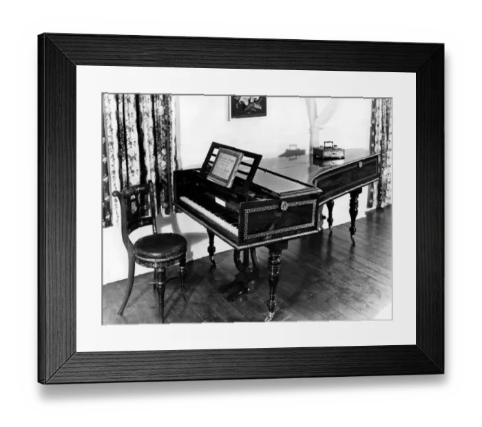 Framed Print : Grand pionoforte c. 1819 by John Broadwood 6 octaves - identical to that described Framed Print : Grand pionoforte c. 1819 by John Broadwood 6 octaves - identical to that described