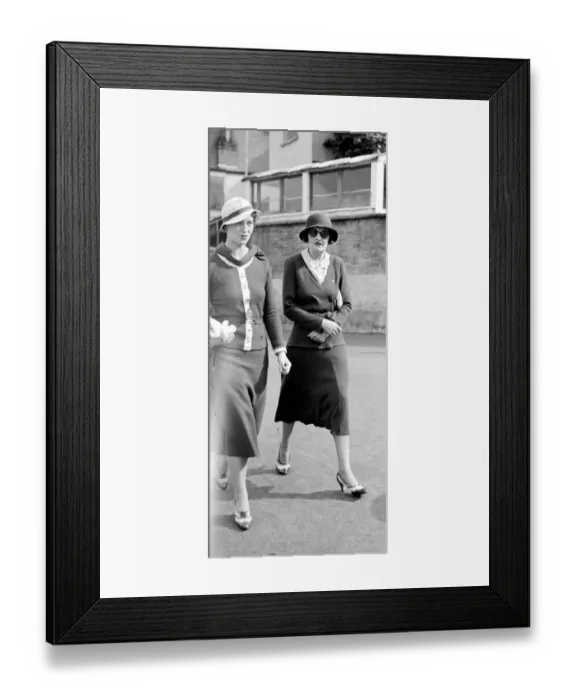Framed Print : At Cowes, Isle of Wight Mrs John Fane and Mrs Clarke. 1933 Framed Print : At Cowes, Isle of Wight Mrs John Fane and Mrs Clarke. 1933