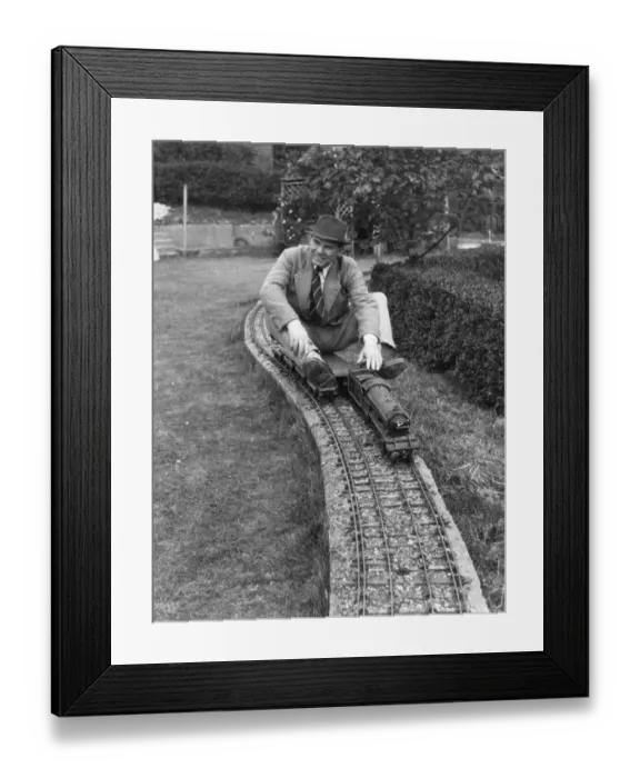 Framed Print : John Topham On his garden steam train A John Topham / TopFoto Framed Print : John Topham On his garden steam train A John Topham / TopFoto