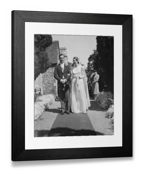 Framed Print : The wedding of Guy Farrr and Mary Stacey in Crayford, Kent. The bride and groom Framed Print : The wedding of Guy Farrr and Mary Stacey in Crayford, Kent. The bride and groom