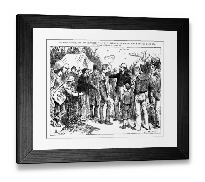 Framed Print : The Life of Charles Dickens I beg your pardon sir, : he answered, but if it hadn t