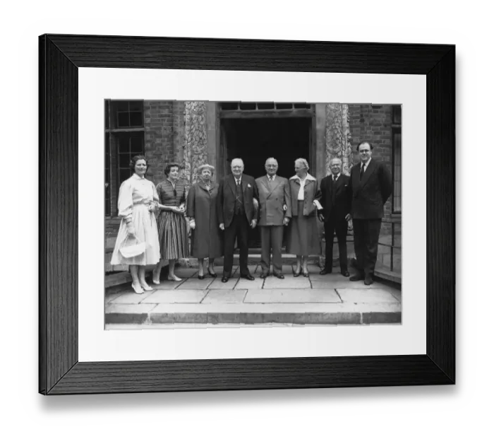 Framed Print : Lord Beaverbrook is seen here in the group when former US President Harry Truman Framed Print : Lord Beaverbrook is seen here in the group when former US President Harry Truman