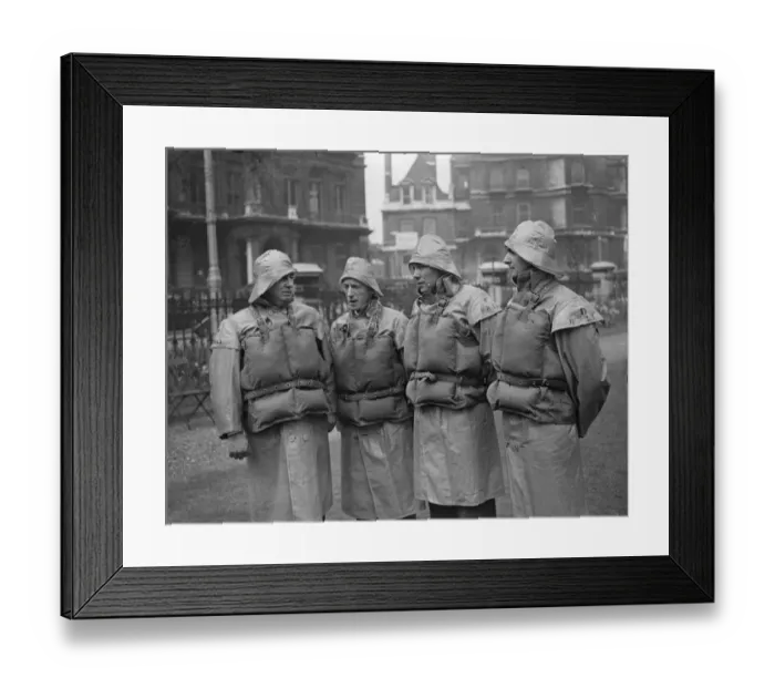 Framed Print : 10 lifeboat heroes are in London to receive medals and other awards for gallantry Framed Print : 10 lifeboat heroes are in London to receive medals and other awards for gallantry