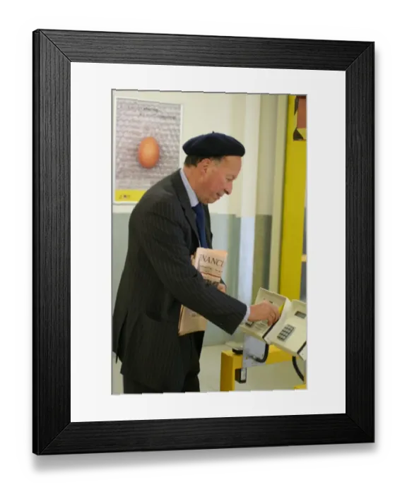 Framed Print : Business man entering a building using a swipe card. ?TopFoto Framed Print : Business man entering a building using a swipe card. ?TopFoto