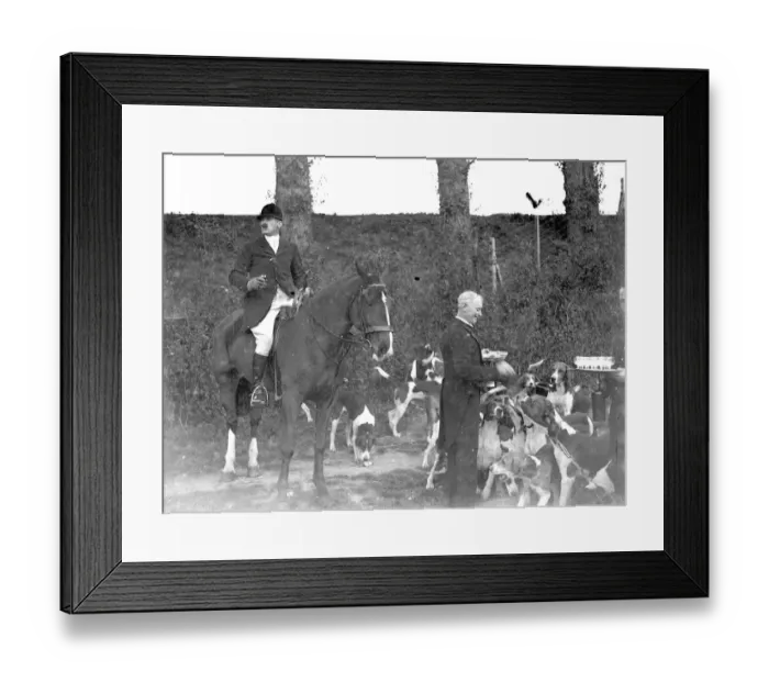 Framed Print : Captain Crawford with the Royal Artillery (RA) Drag hunt at Green St Green, Kent. 1934 Framed Print : Captain Crawford with the Royal Artillery (RA) Drag hunt at Green St Green, Kent. 1934