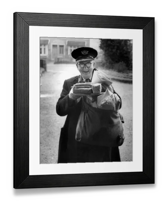 Framed Print : On His Last Delivery, 12th November 1959 Postman Frederick Smith of Essex Road, Longfield Framed Print : On His Last Delivery, 12th November 1959 Postman Frederick Smith of Essex Road, Longfield