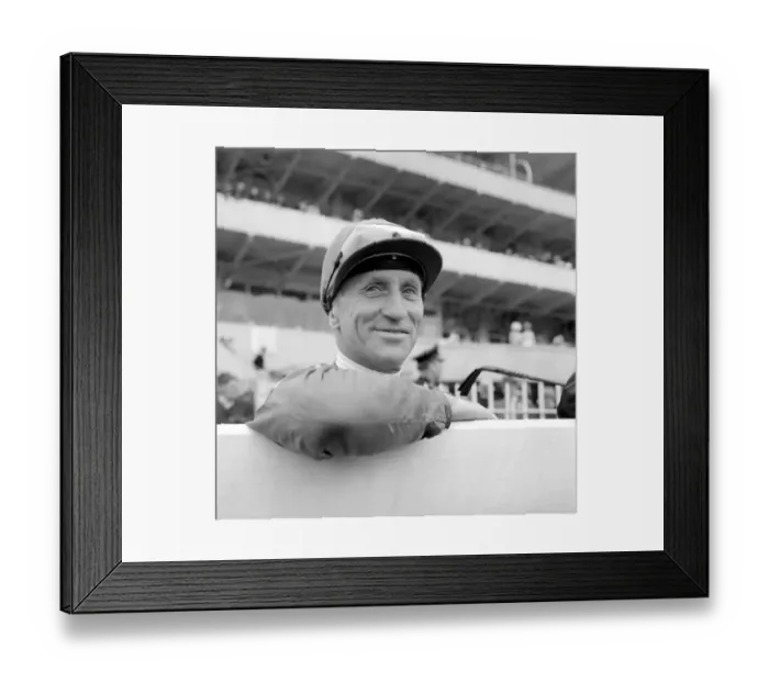 Framed Print : Epsom, Surrey, England: Such a winning smile on the face of Australian jockey Scobie Framed Print : Epsom, Surrey, England: Such a winning smile on the face of Australian jockey Scobie