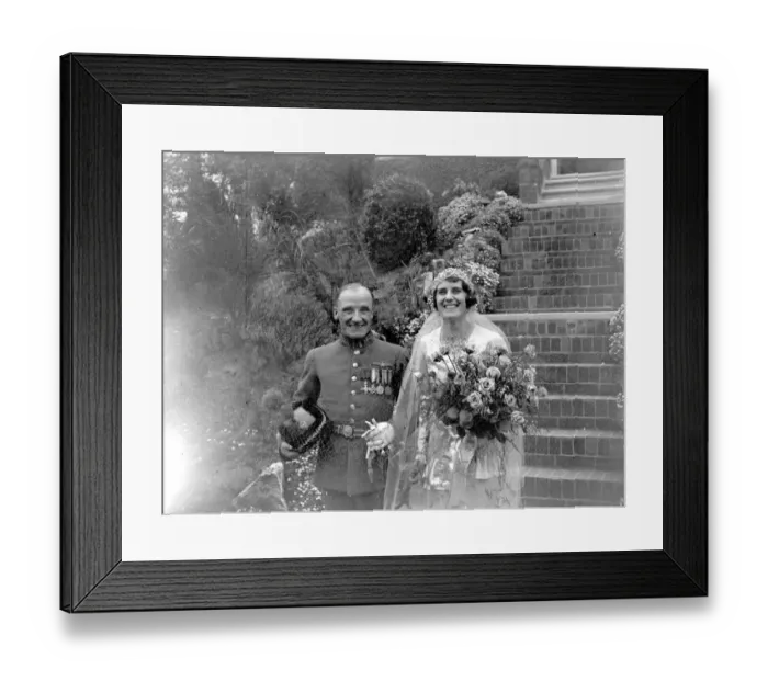 Framed Print : Group at R. A. F. Wedding at St Pauls Cray. 1934 Framed Print : Group at R. A. F. Wedding at St Pauls Cray. 1934