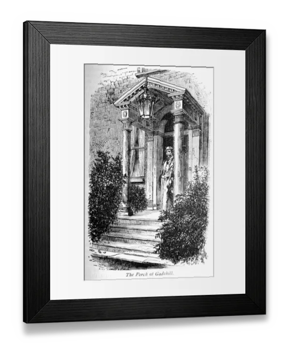 Framed Print : The Life of Charles Dickens The porch at Gadshill Place. Dickens moved from London Framed Print : The Life of Charles Dickens The porch at Gadshill Place. Dickens moved from London