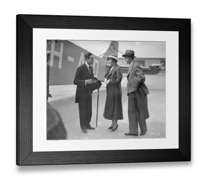 Framed Print : At Croydon Airport, South London, England Princess Ingrid and Prince Carl Johan Framed Print : At Croydon Airport, South London, England Princess Ingrid and Prince Carl Johan
