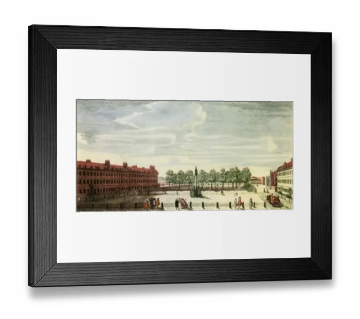 Framed Print : Lincolns Inn of which Bentham became a member in 1817 - coloured engraving by J