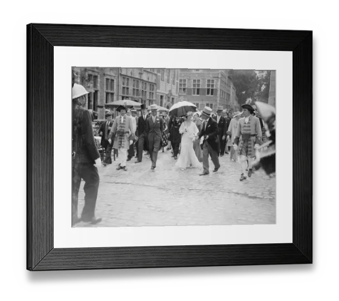 Framed Print : Duke and Duchess of York in Brussels for British week. 1 July 1935 Framed Print : Duke and Duchess of York in Brussels for British week. 1 July 1935