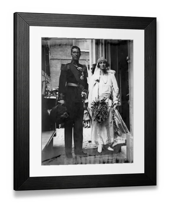 Framed Print : Wedding of Crown Prince Gustaf - Adolph of Sweden and Lady Louise Mountbatten