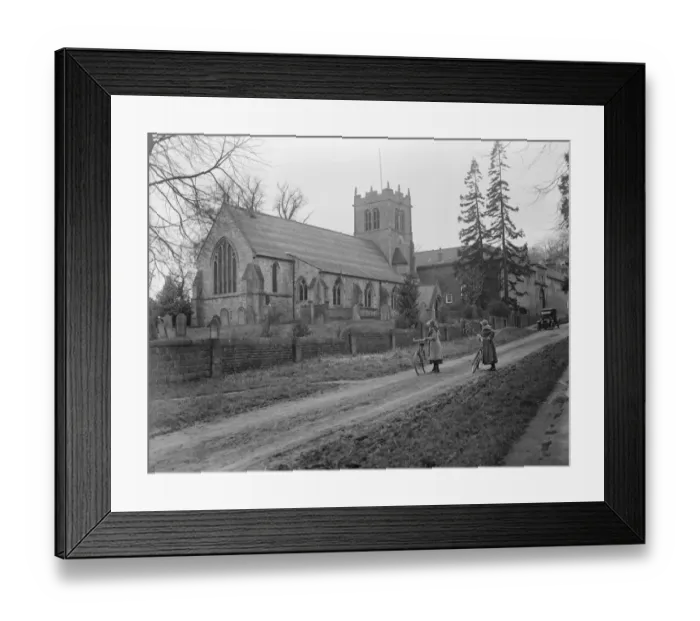 Framed Print : Scene of the Royal christening Goldsborough Church from the road way in Yorkshire 17 Framed Print : Scene of the Royal christening Goldsborough Church from the road way in Yorkshire 17