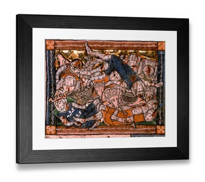 Framed Print : King Arthur, Battle of Camlann, 13th century. The Battle of Camlann is best known Framed Print : King Arthur, Battle of Camlann, 13th century. The Battle of Camlann is best known