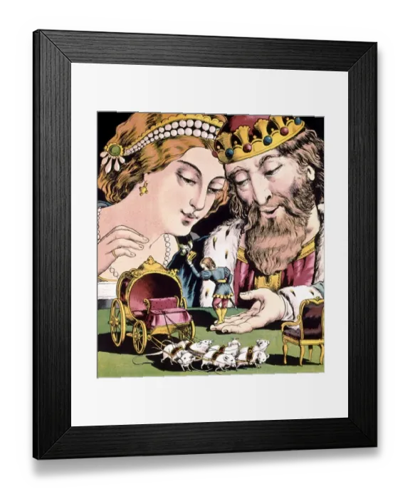 Framed Print : Tom Thumb entertaining the King and Queen 1864. The Classic Fairy Tales by Iona and Peter Opie Framed Print : Tom Thumb entertaining the King and Queen 1864. The Classic Fairy Tales by Iona and Peter Opie