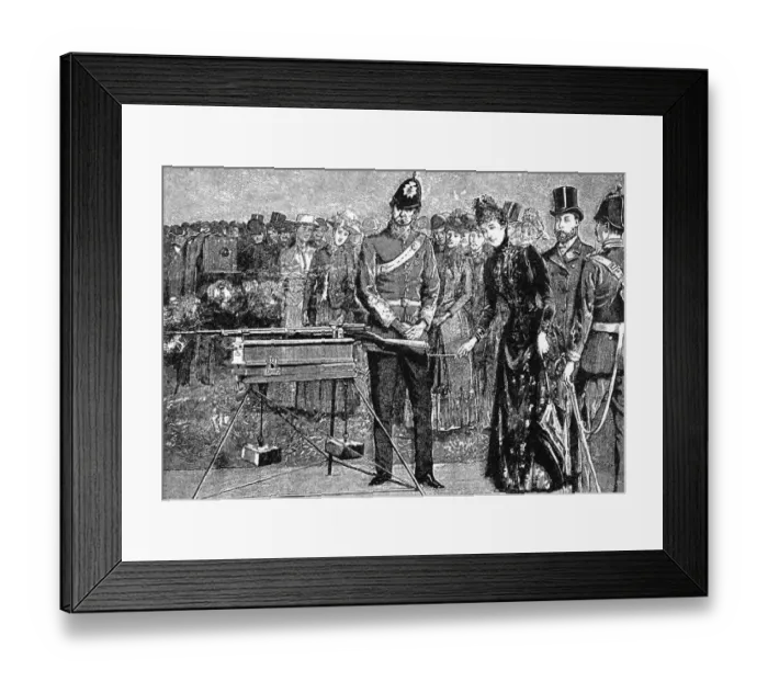 Framed Print : A Royal Bulls Eye A distinguished company assembled to open the new National Framed Print : A Royal Bulls Eye A distinguished company assembled to open the new National