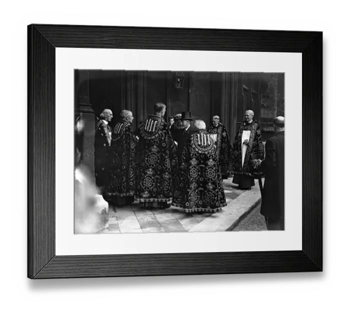Framed Print : For the first time in 200 years the King attended the distribution of Maundy money