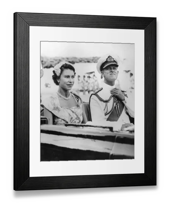 Framed Print : Queen Elizabeth II with the Duke of Edinburgh Prince Phillip in Brisbane Queensland Framed Print : Queen Elizabeth II with the Duke of Edinburgh Prince Phillip in Brisbane Queensland