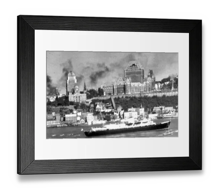 Framed Print : The Royal Yacht Britannia comes up St Lawrence River to Wolfes Cove 23 June 1959 Framed Print : The Royal Yacht Britannia comes up St Lawrence River to Wolfes Cove 23 June 1959