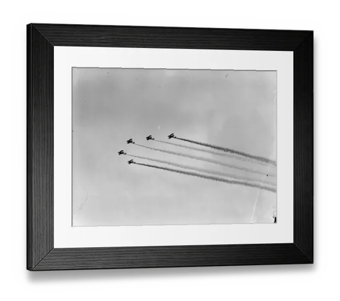 Framed Print : Royal Airforce Bristol Bulldog fighter planes fly in formation during a smoke display Framed Print : Royal Airforce Bristol Bulldog fighter planes fly in formation during a smoke display