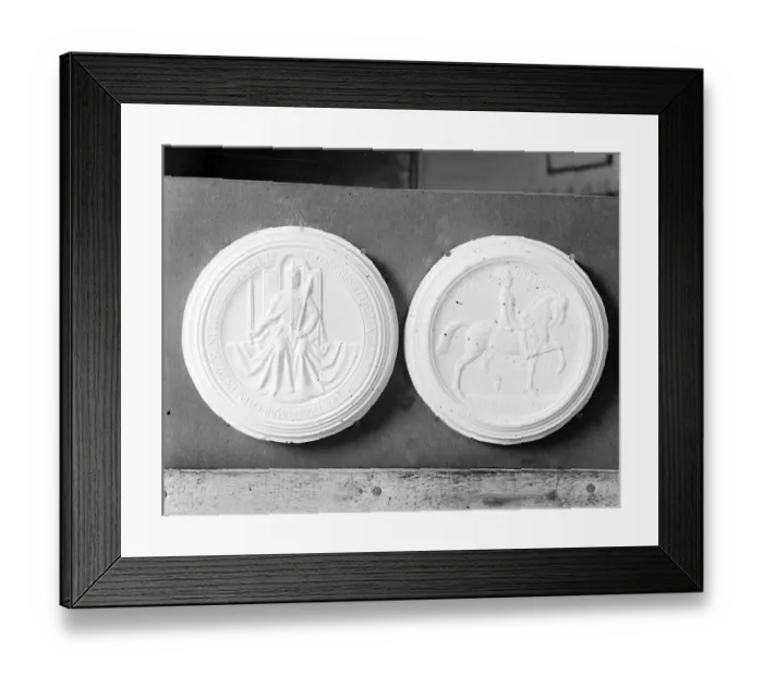 Framed Print : The new Great Seal of England for the reign of George VI The seals are engraved Framed Print : The new Great Seal of England for the reign of George VI The seals are engraved