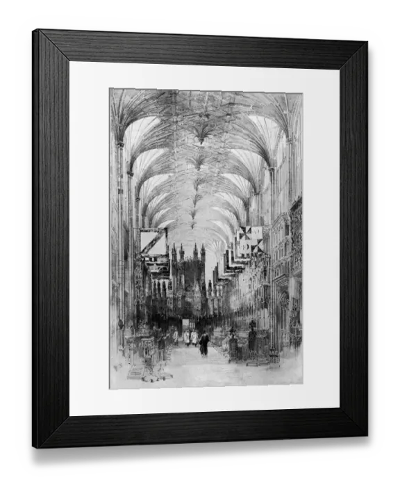 Framed Print : The Royal Wedding: The scene of the ceremony. St Georges Chapel, Windsor, where