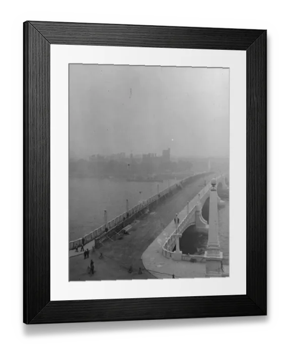 Framed Print : Erecting stands and Royal Enclosure for new Lambeth Bridge opening by King Framed Print : Erecting stands and Royal Enclosure for new Lambeth Bridge opening by King