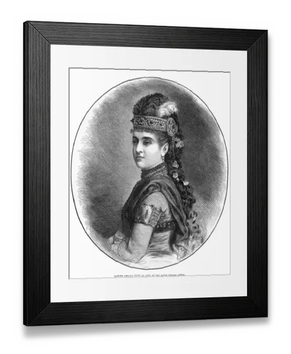 Framed Print : Madame Adelina Patti as Aida, at the Royal Italian Opera 1879 Framed Print : Madame Adelina Patti as Aida, at the Royal Italian Opera 1879