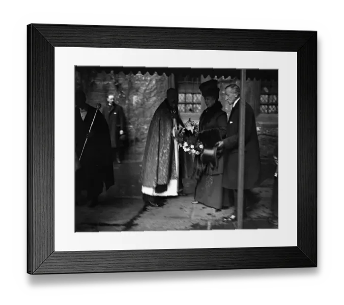 Framed Print : Distribution of Maundy Money at Westminster Abbey - an Easter custom. The Queen Framed Print : Distribution of Maundy Money at Westminster Abbey - an Easter custom. The Queen