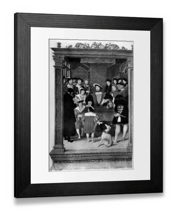 Framed Print : Francois listens as Antoine Macault reads from his translation of Diodorus the Sicilian Framed Print : Francois listens as Antoine Macault reads from his translation of Diodorus the Sicilian