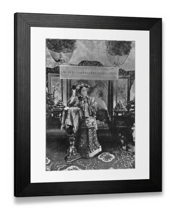 Framed Print : Empress Dowager Cixi was born 29 November 1834, the daughter of a military official Framed Print : Empress Dowager Cixi was born 29 November 1834, the daughter of a military official