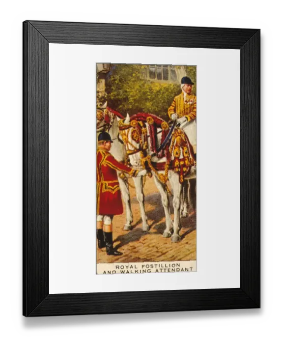 Framed Print : Royal Pastillon and Walking Attendant