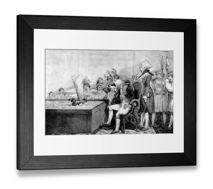 Framed Print : The King of Brobdingnag and Gulliver - Plate II The English says a French writer Framed Print : The King of Brobdingnag and Gulliver - Plate II The English says a French writer