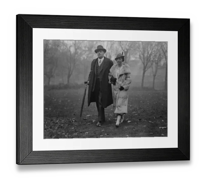 Framed Print : Sir Campbell Mitchell Cotts and Princess Helene de la Tremoille engaged. 5 November