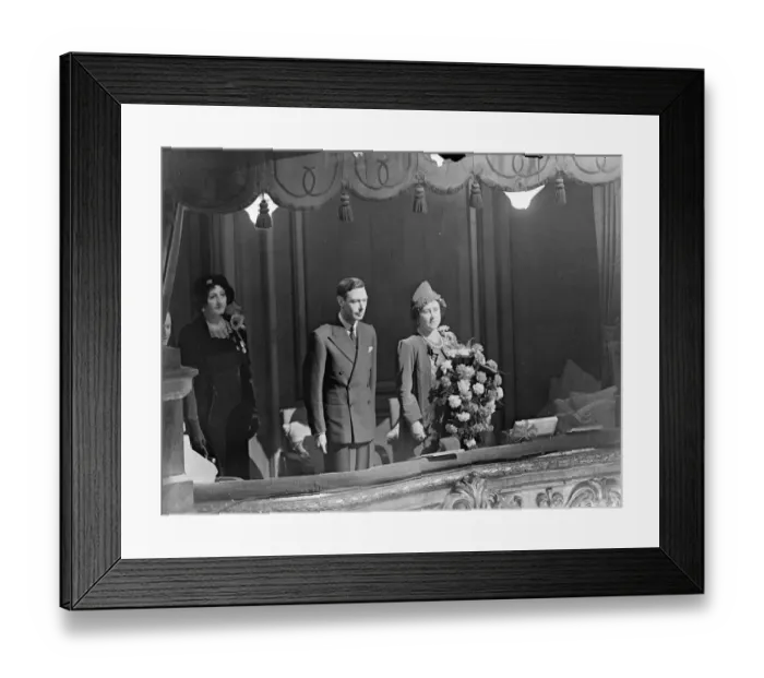 Framed Print : King and queen attended ex servicemen concert at Pailadium. The king and queen Framed Print : King and queen attended ex servicemen concert at Pailadium. The king and queen