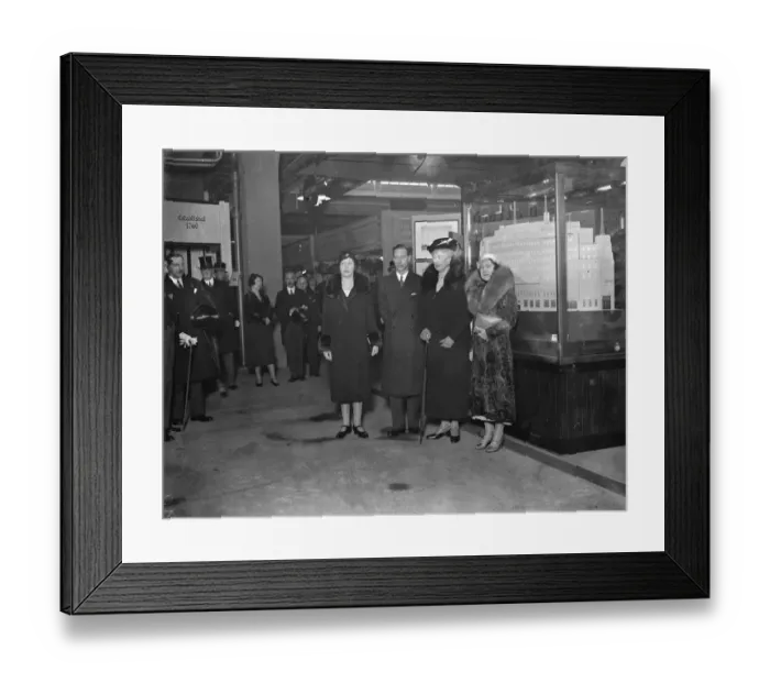 Framed Print : Queen, Duke and Duchess of York, and Princess ROyal at the British industries fair Framed Print : Queen, Duke and Duchess of York, and Princess ROyal at the British industries fair