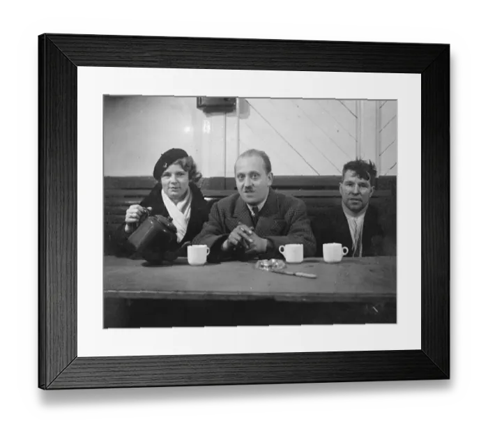 Framed Print : Three fisherman from Kent brought ashore by lifeboat. 22 October 1934 Framed Print : Three fisherman from Kent brought ashore by lifeboat. 22 October 1934