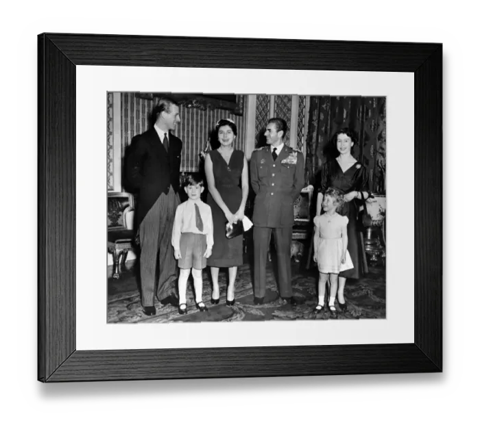 Framed Print : The Shah of Persia and his 21 year old wife Queen Soraya who are at present on a Framed Print : The Shah of Persia and his 21 year old wife Queen Soraya who are at present on a