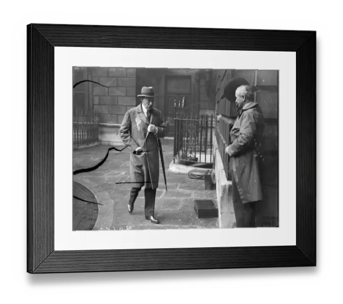 Framed Print : Lord Harewood at British Art exhibitions private view. Lord Harewood was among Framed Print : Lord Harewood at British Art exhibitions private view. Lord Harewood was among