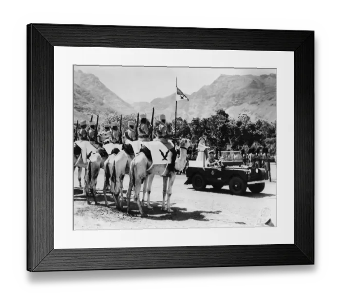 Framed Print : Queen Elizabeth II cool and unruffled in spite of the heat stands with the Duke Framed Print : Queen Elizabeth II cool and unruffled in spite of the heat stands with the Duke