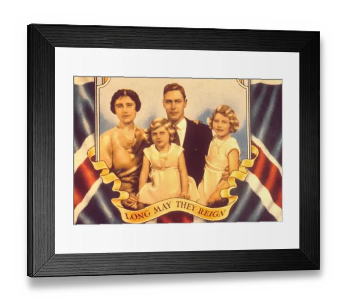 Framed Print : Coronation song book - King George VI and family - Long May They Reign Framed Print : Coronation song book - King George VI and family - Long May They Reign