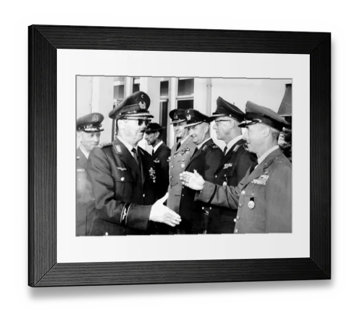 Framed Print : Paris, France: shown in the Paris suburb of Fontainebleau yesterday as Lt. General Framed Print : Paris, France: shown in the Paris suburb of Fontainebleau yesterday as Lt. General