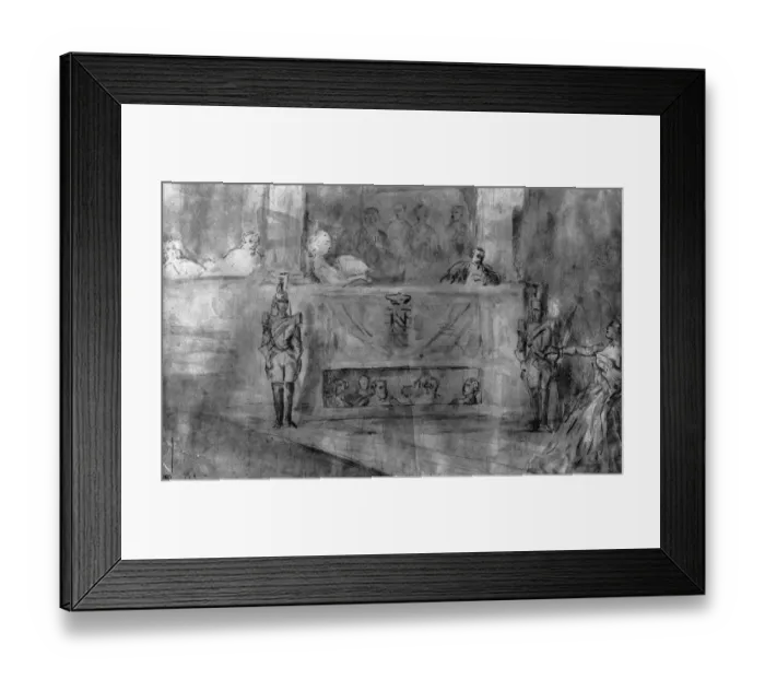 Framed Print : La Loge de L Empereur a la Opera by Constantin Guys Framed Print : La Loge de L Empereur a la Opera by Constantin Guys