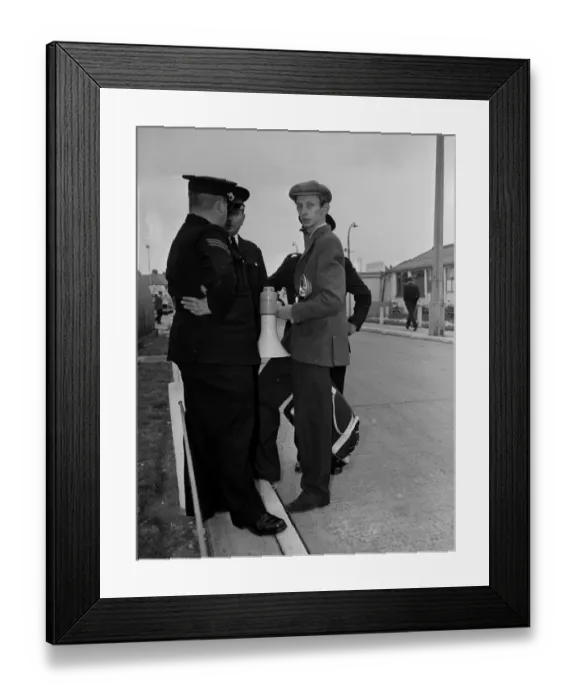 Framed Print : Empire Loyalist outburst at Airport. London; John Michael Scott, aged 19 years
